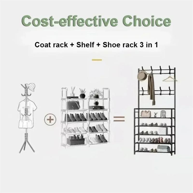 Shoe Multi-ayer Rack DIY Organizer Clothes Storage Load-bearing Organizer Hat Hanger Household Shoes Multifunctional Shoe Rack