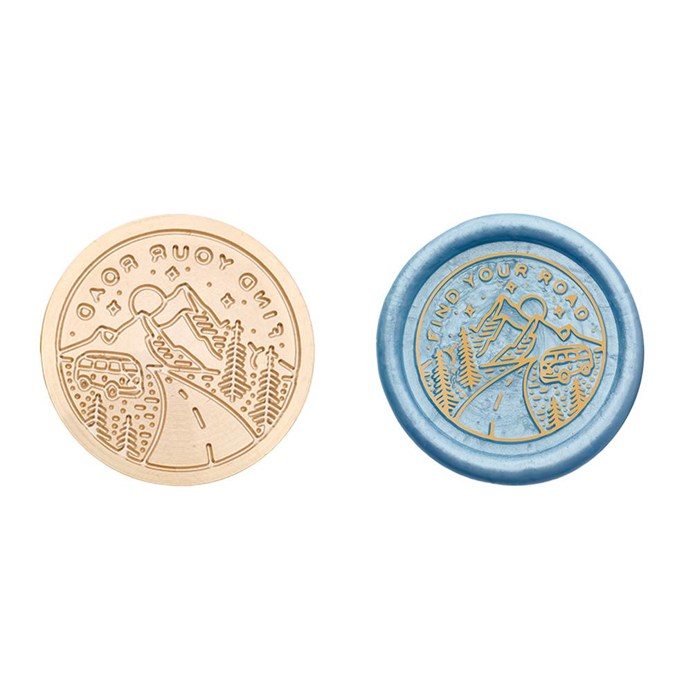 Медная головка круглой формы, 3D рельефная восковая запечатывающая медная головка для скрапбукинга подарков