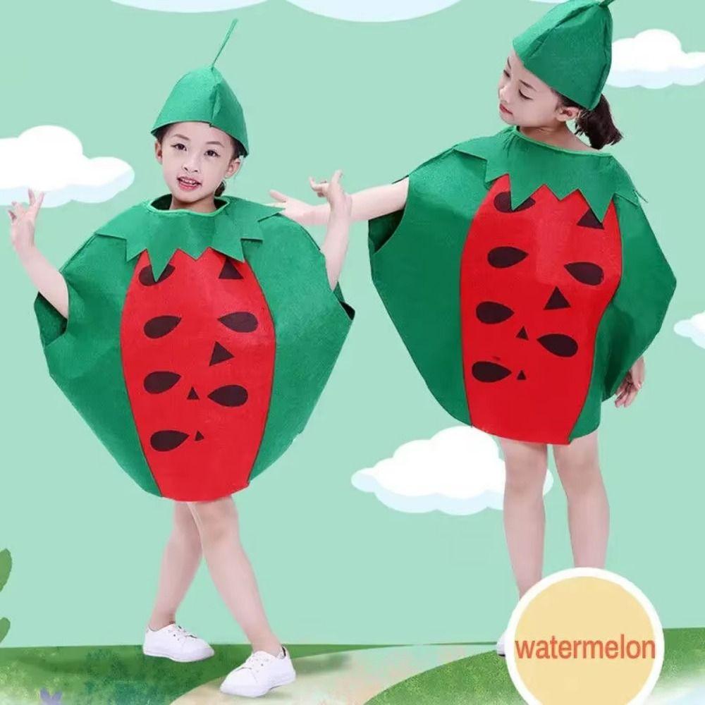 Performance Stage Fruit Veggie Costume Pumpkin Cloak Performance Suit Party