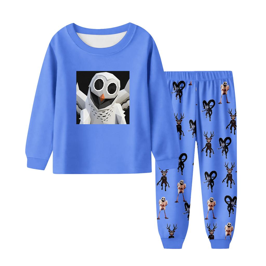 Детский модный костюм юбка топ с круглым вырезом и длинными рукавами брюки