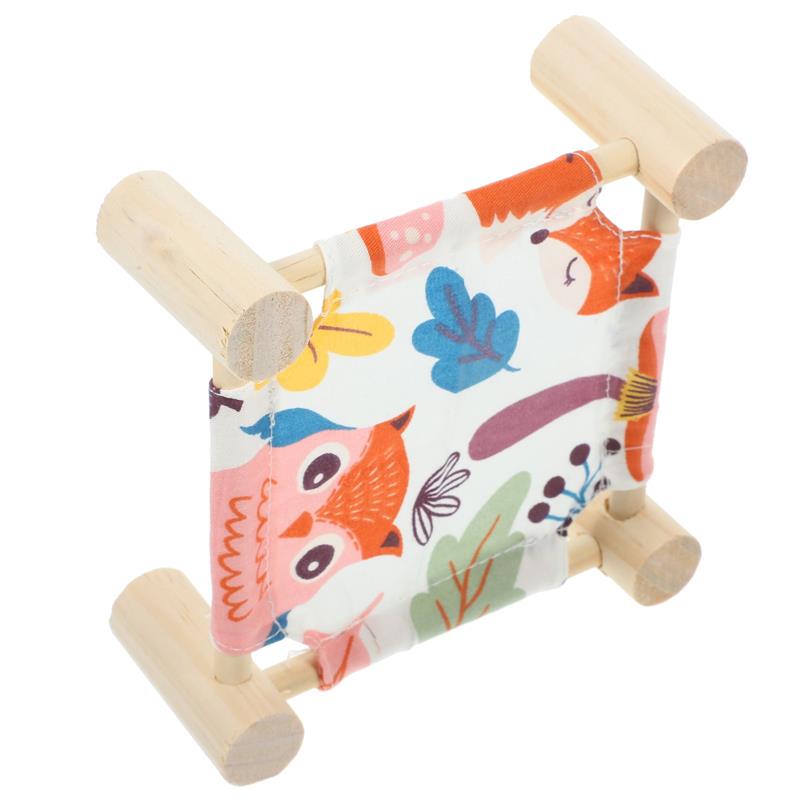 Приподнятая конструкция Кровать для мелких животных Гамак для морской свинки Кровать для кошки Гнездо для сна питомца Клетки Деревянный материал Домик для кролика Дышащая кровать