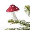 Glass Red Mushroom Clip Christmas Tree Ornaments Decorations for Home Mushroom Christmas Baubles New Year 2024