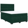 Cadre de lit avec matelas - Maison Exclusive - Velours vert foncé - 160x200cm - Housse lavable