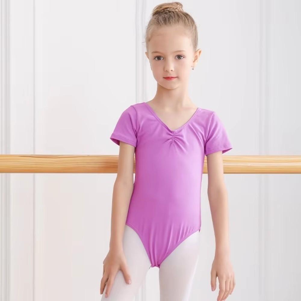 Professional Gymnastics Costume Short Sleeve Dance Bodysuit Dance Wear Ballet Dress Dance Supplies