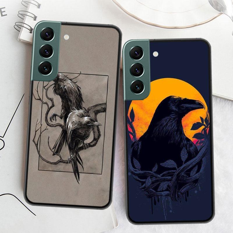 Чехол для телефона с рисунком ворона и вороны, череп для Samsung Galaxy Note 20 Ultra 10 Lite 9 8 M11 M12 M21 M30S M31 M32 M51 M52 J8 J6 J4 Plus