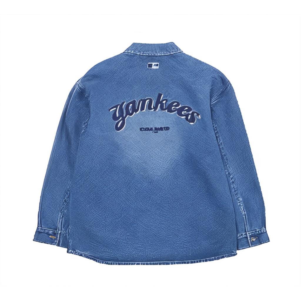 MLB Джинсовая куртка New York Yankees Унисекс Синяя 3ADRV0144-50INS