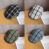 Винтажная клетчатая кепка с козырьком для женщин и мужчин, летняя шляпа от солнца из дышащего хлопка