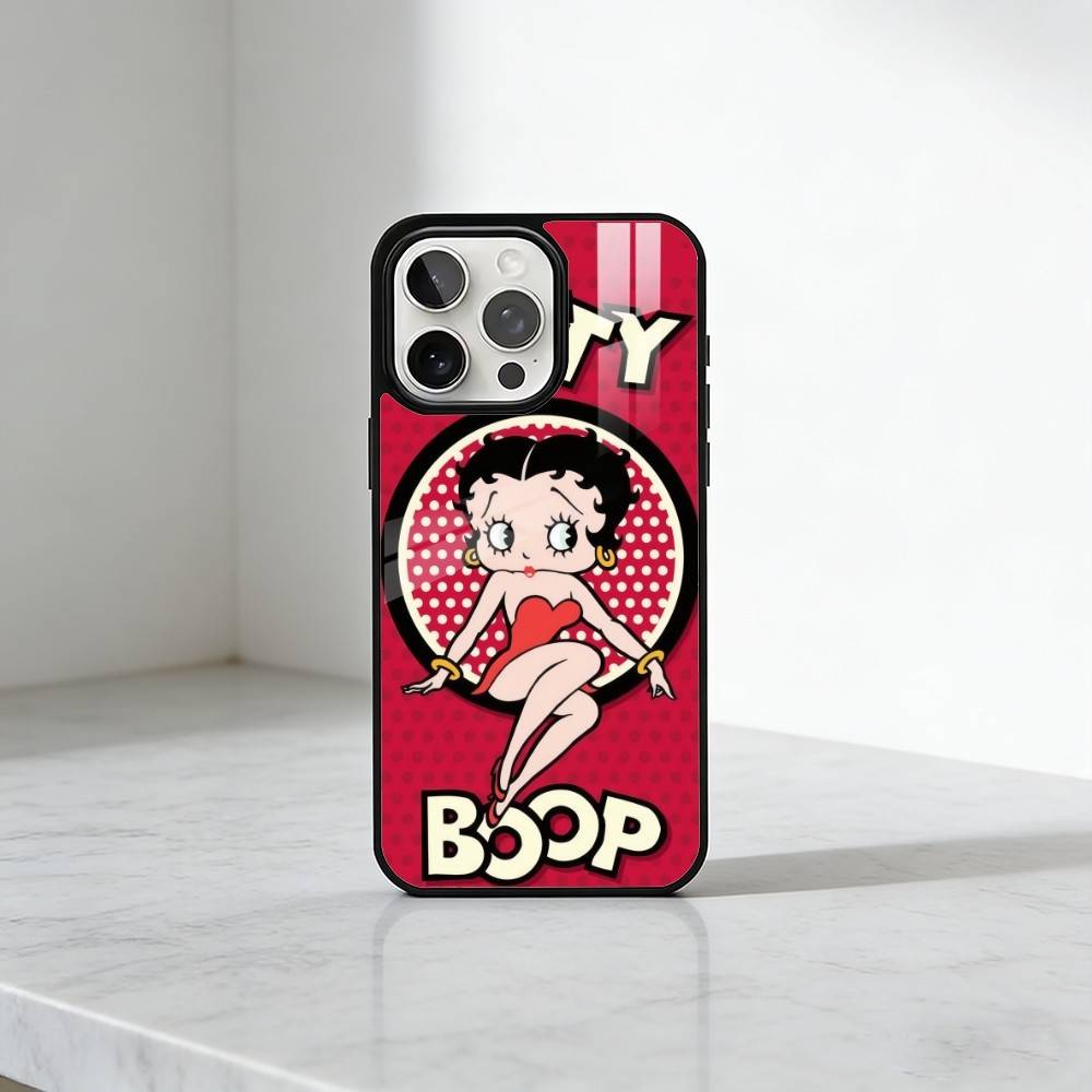 Retro B-Betty-BoopS Cartoon Phone Case For iPhone17,16,15,14,13 Plus,Pro Max Magnetic For Magsafe Wireless Charging