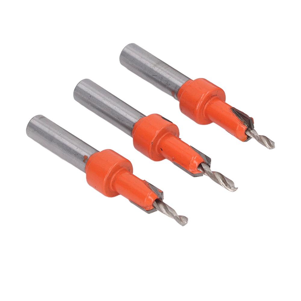 5pcs High Carbon Steel Countersink Drill Bit Set 8mm Shank Woodworking Drill Bit  For Woodworking