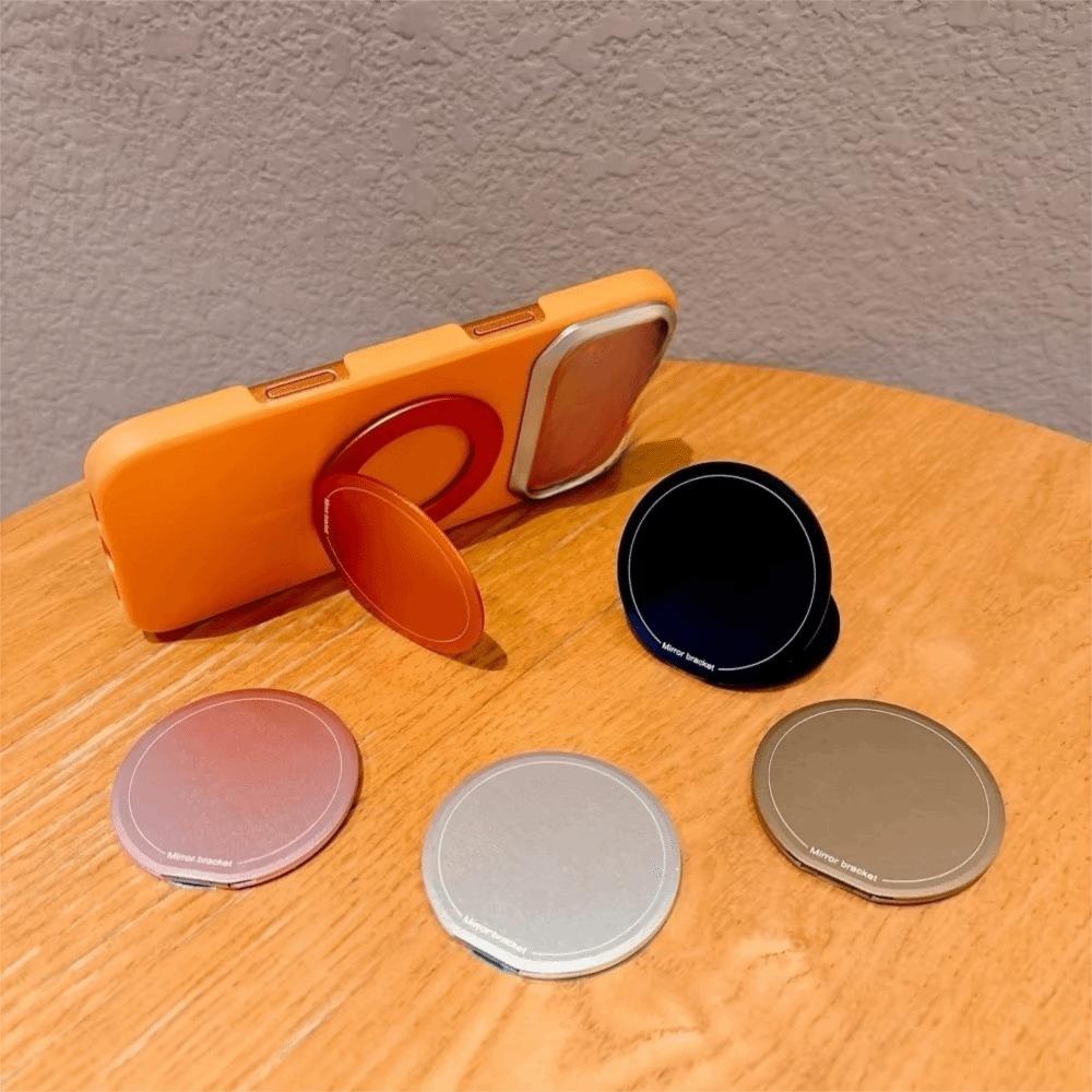 Magnetic Bracket Makeup Mirror Phone Holder 360° Rotation Mobile Phone Kickstand Mirror Travel