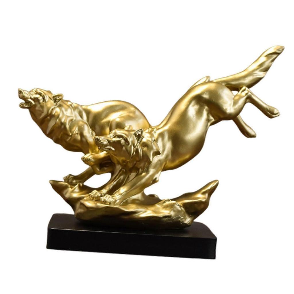 Wolf Statue Art Crafts Gift Ornament for Bedroom Bookshelf Home Decor