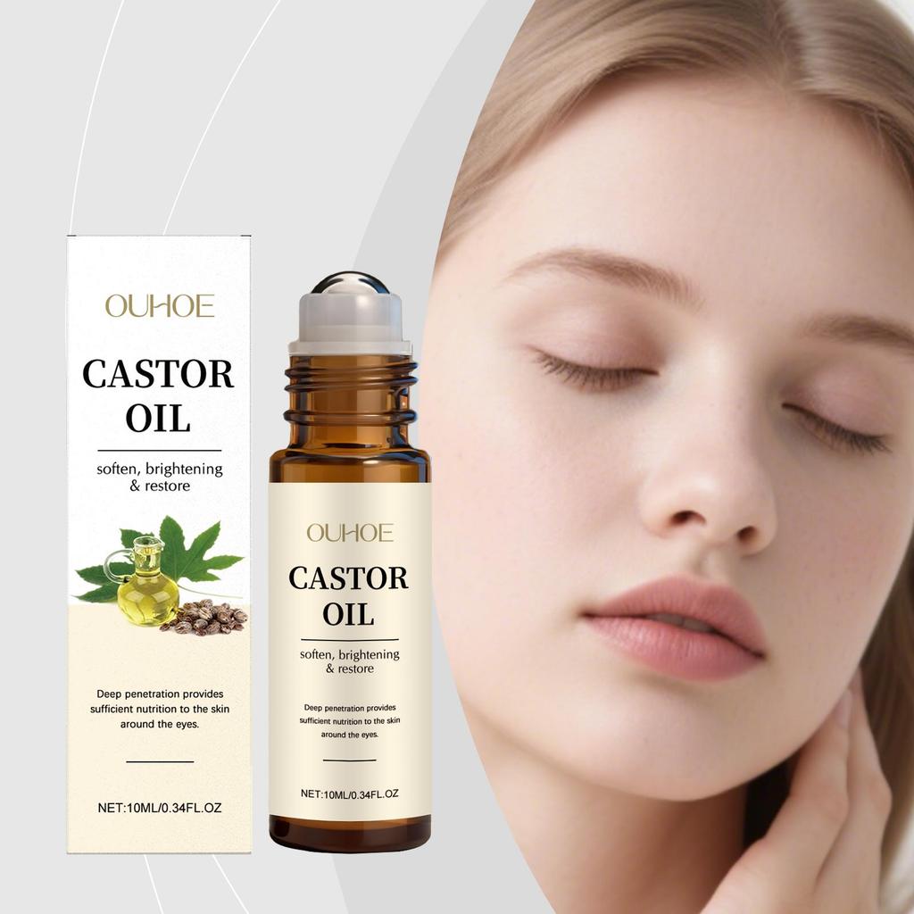 OUHOE Eye Roll-On Essential Oil - Moisturizes and Hydrates Eye Skin, Reduces Dark Circles, Brightens and Firms the Eye Area, Suitable for Eyes, 10ml