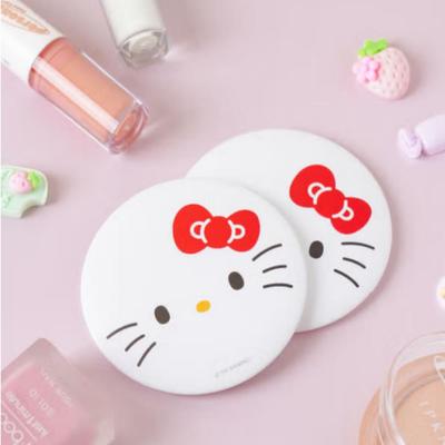 Круглое ручное зеркало Hello Kitty, белое