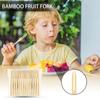 100 Forks, 3.5 Inch Forks For Charcuterie Boards Accessories, Fancy Toothpicks For Appetizers, Disposable Wooden Cocktail Forks, Sm