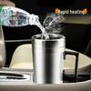 Dual-Use Electric Heating and Insulation Cup with Stainless Steel Liner, Suitable for Home and Car, 12V/24V