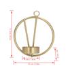 2pcs Wall Mounted Round Metal Candle Holder Golden Geometric Candle Sconce  Bedroom Wall Decor