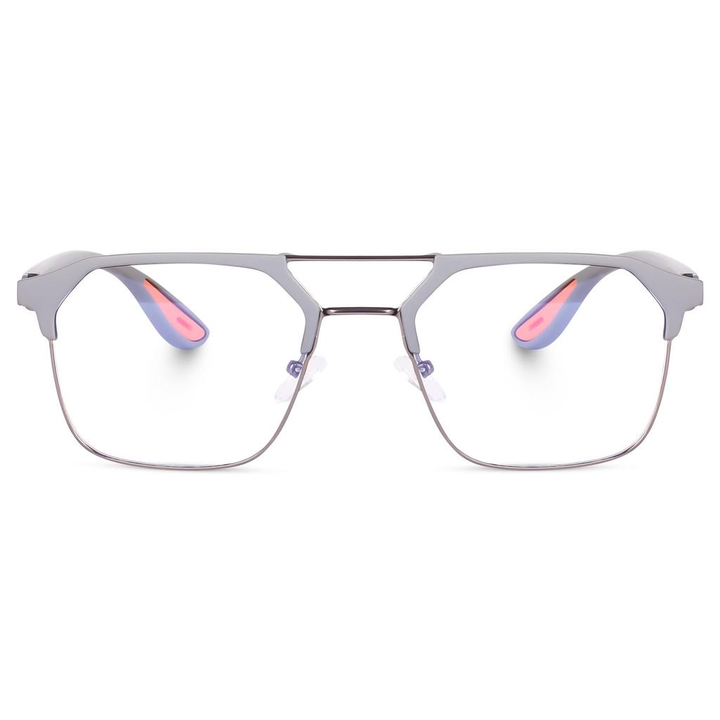 Poshh Eyewear Унисекс Шестиугольная Рамка для Очков/Солнцезащитные Очки с Защитой от УФ-лучей, Нулевые Линзы, Блокирующие Синий Свет | Антиблик | Блокировка Синего Света | УФ-защита