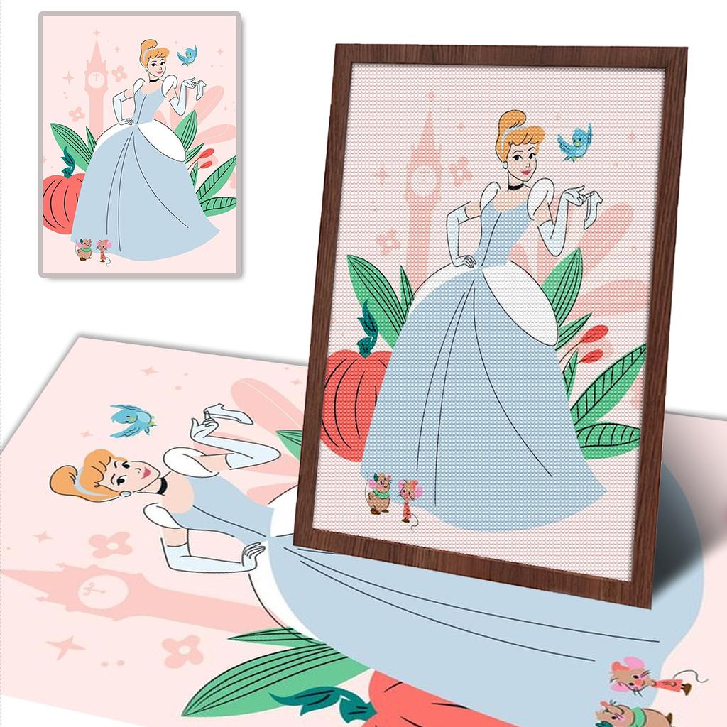 Алмазная живопись своими руками Золушка и Принц Набор для вышивания крестом Мозаичное искусство Алмазная живопись Полный круглый алмаз Домашнее украшение