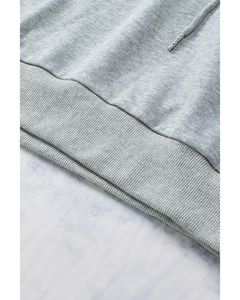 Azura Exchange Серая повседневная толстовка с капюшоном на шнуровке