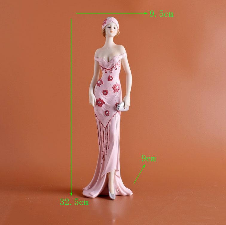 Европейские смоляные статуэтки Аксессуары Девушка Красота Персонаж Дом Гостиная Стол Фигурки Ремесла Украшение Свадебные Подарки на День Рождения