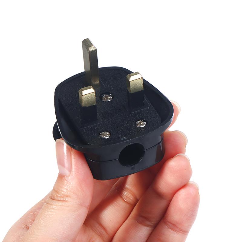 Англия Съемная вилка питания Белый Черный 3-контактный штекер питания Великобритании 13A Сборка прибора Шнур питания Предохранитель Разъем электропроводки