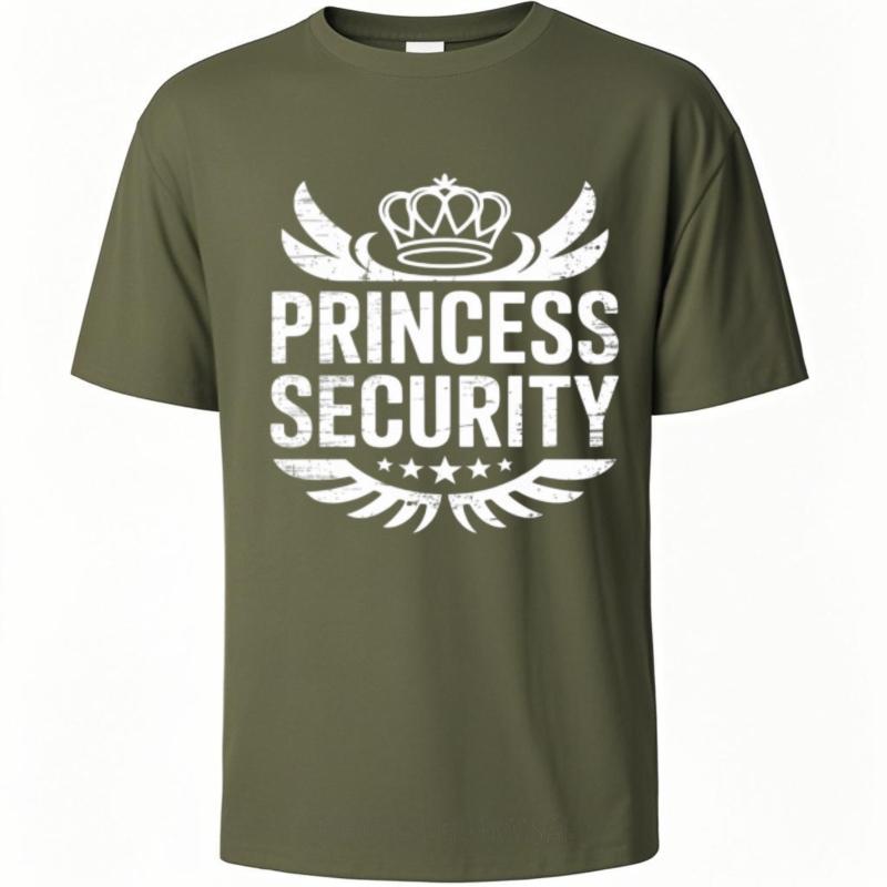 Relaxed Fit For Unisex Crew Neck Tshirt Princess Security Crown Wings Stars Cool For Him Tee Shirt Vintage Tshirt Unisex Tshirt