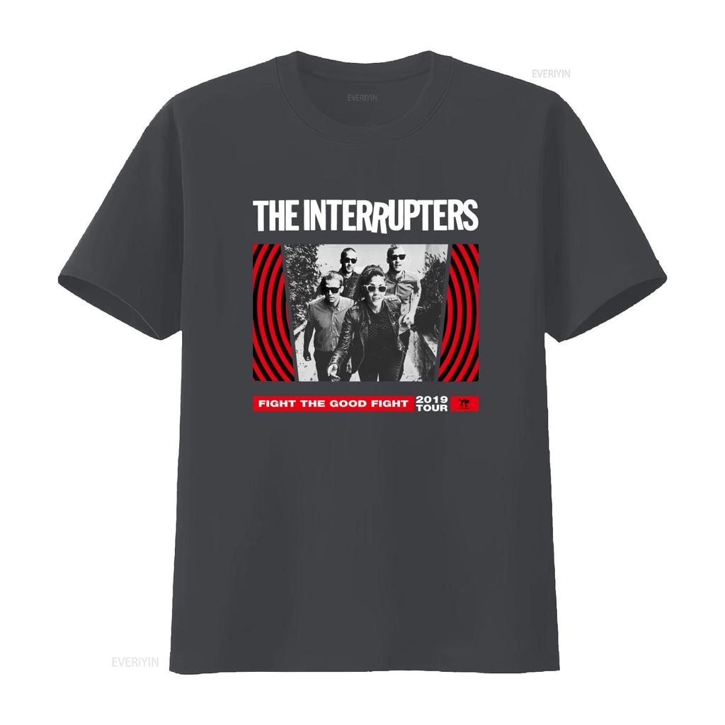 Футболка женская The Interrupters Band Medium с принтом Fight Good 2019 Tour винтажная стираная эластичная унисекс повседневная с графикой