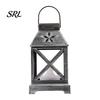 Plastic Retro Lantern Decorative with LED Candle, Battery Operated Flickering Flame Lamp, Vintage Christmas Atmosphere Decor Hanging Lanterns,