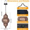 Подвесные солнечные фонари, Наружный декор, Водонепроницаемый металлический марокканский фонарь для улицы, патио, дорожки, двора, крыльца, заднего двора, сада