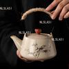 Кильн Жу kiln Поднимающийся горшок Керамический Бытовой Маленькая емкость Чайник Китайский Бамбуковый Чайный набор Подглазурная роспись Пить чай в офисе