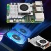 For Raspberry Pi 5 Active Cooler Metal Heatsink Radiator with Adjustable Speed Cooling Fan Cooling Radiator Compatible Holder