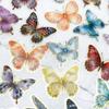 50 Iridescent Butterfly Hot Stamping PET Gem Transparent Stickers for Notebook, Guitar, Phone, Graffiti