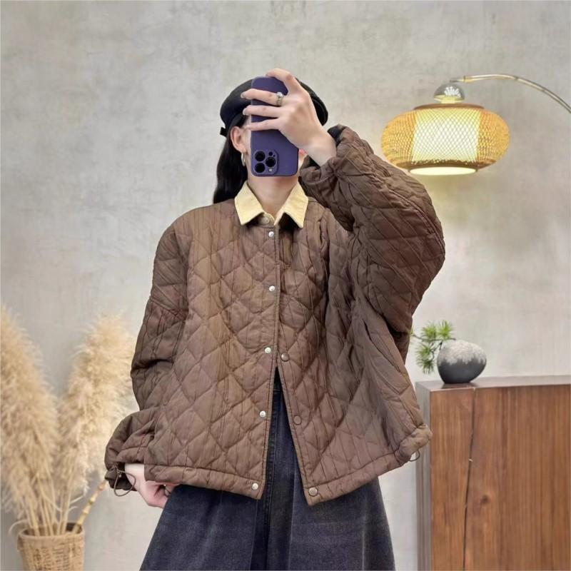 Johnature Женское зимнее модное свободное однобортное пальто с круглым вырезом и длинными рукавами, повседневное пальто