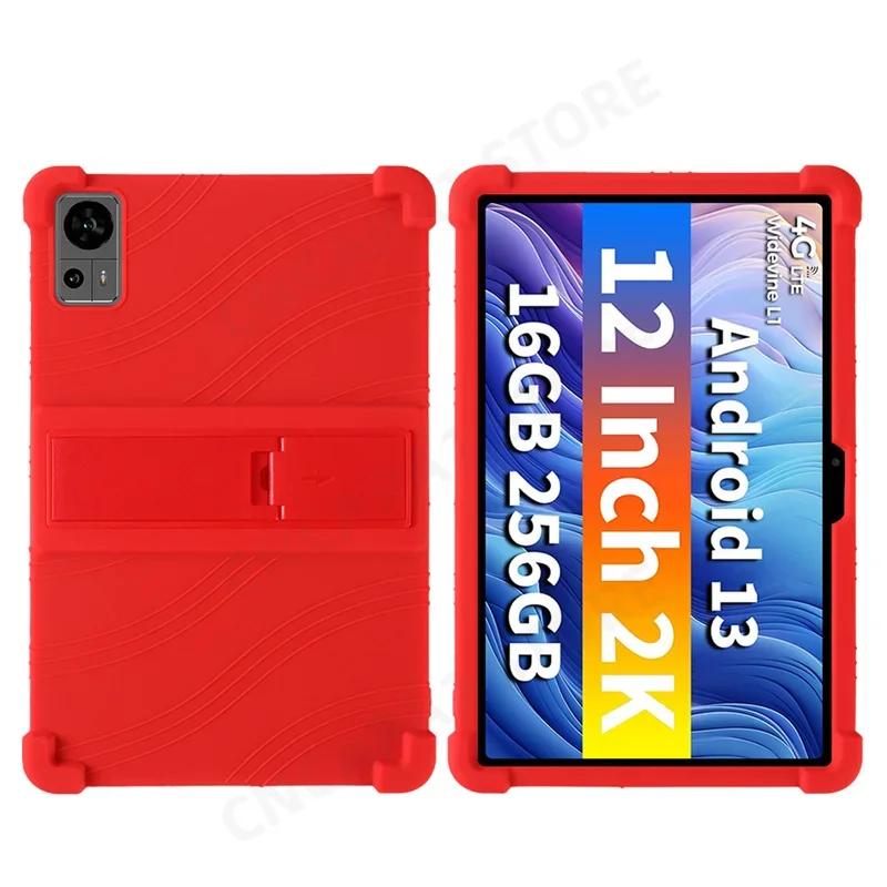 For Oukitel OT5S OT5 12 Inch Tablet PC Soft Silicone Shockproof Cover Case with Rear Kickstand Slim Funda Drop Resistance