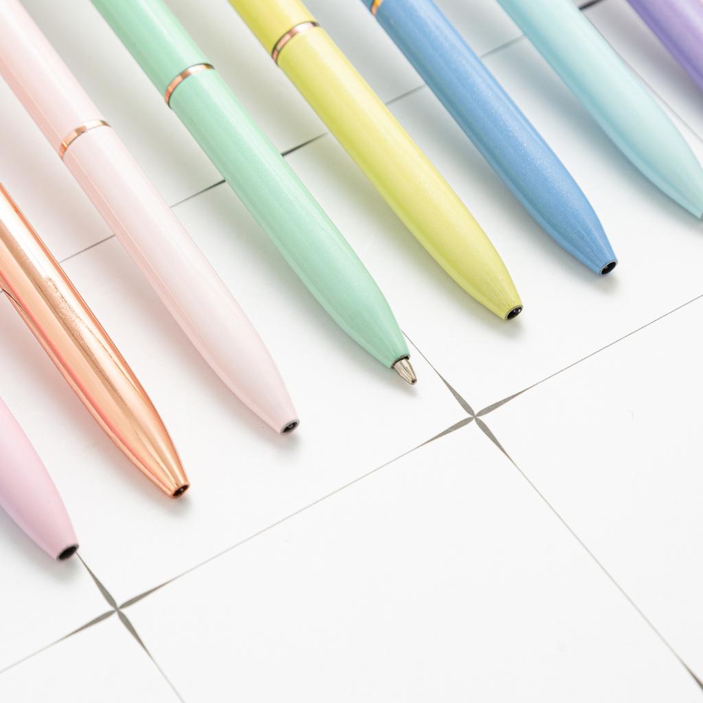 1 шт. ярких цветов INS вращающаяся жемчужная металлическая шариковая ручка школьные канцелярские принадлежности подарок