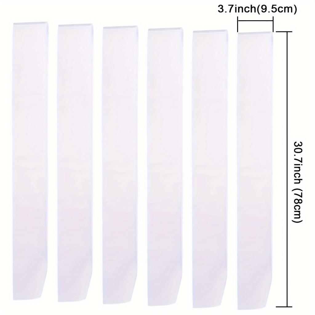 10pcs, Blank Satin Sashes Plain Sashes Party Accessory for Graduation Wedding Bachelorette Party DIY Supplies (White)