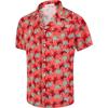 Men's Short Sleeved Hawaiian Shirt Quick Drying Loose Fit Floral Print Tropical Cruise Beach Button Graffiti Aloha