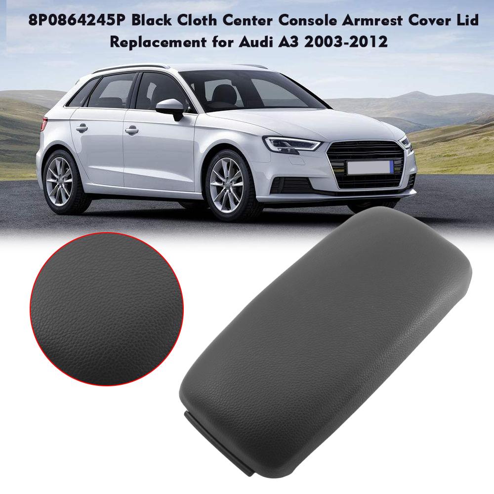 8P0864245P Черная кожаная крышка подлокотника центральной консоли, замена крышки для A3 2003-2012 гг.
