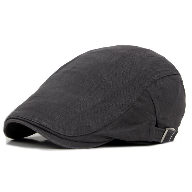 Unisex Spring/Summer Cotton Beret - Korean Style Thin Solid Duckbill Cap