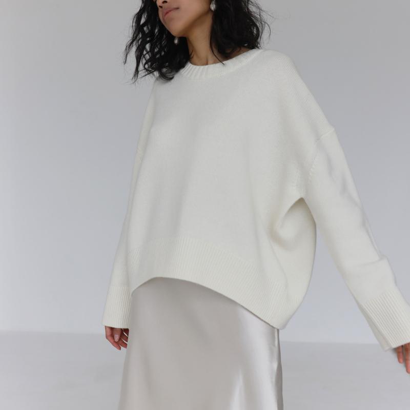 Корейский осенне-зимний свитер, женский вязаный джемпер с круглым вырезом, свободные топы с длинными рукавами, женский пуловер, теплые женские свитера