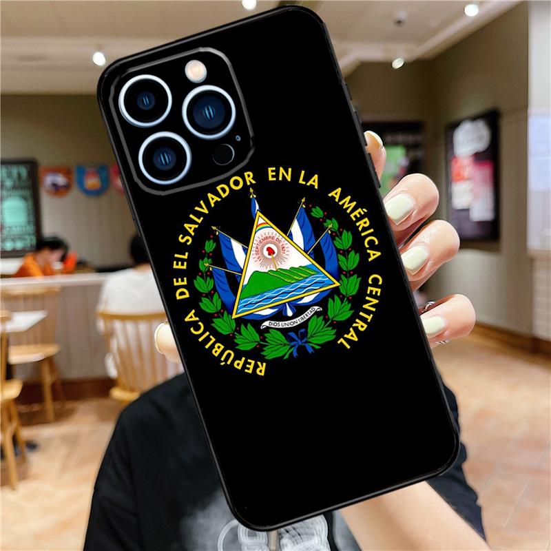 El Salvador Flag Case For iPhone 17 16 14 13 12 11 15 Pro Max Mini Plus 16e 17 Air Bumper Cover Accessories