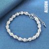 925 Sterling Silver Faucet Chain Bracelet Fashionable Wedding Jewelry