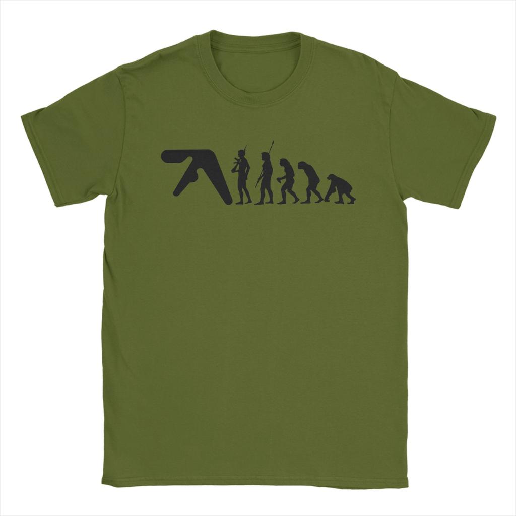 Unisex TShirt Aphex Twin HuUnisex Evolution Vintage Cotton Tees Short Sleeve  T Shirts O Neck Clothing New Arrival