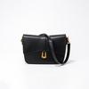 Saddle Bags Women Cow Leather Metal Buckle Underarm Bag Retro Stylish Crossbody Shoulder Bag for Commuting