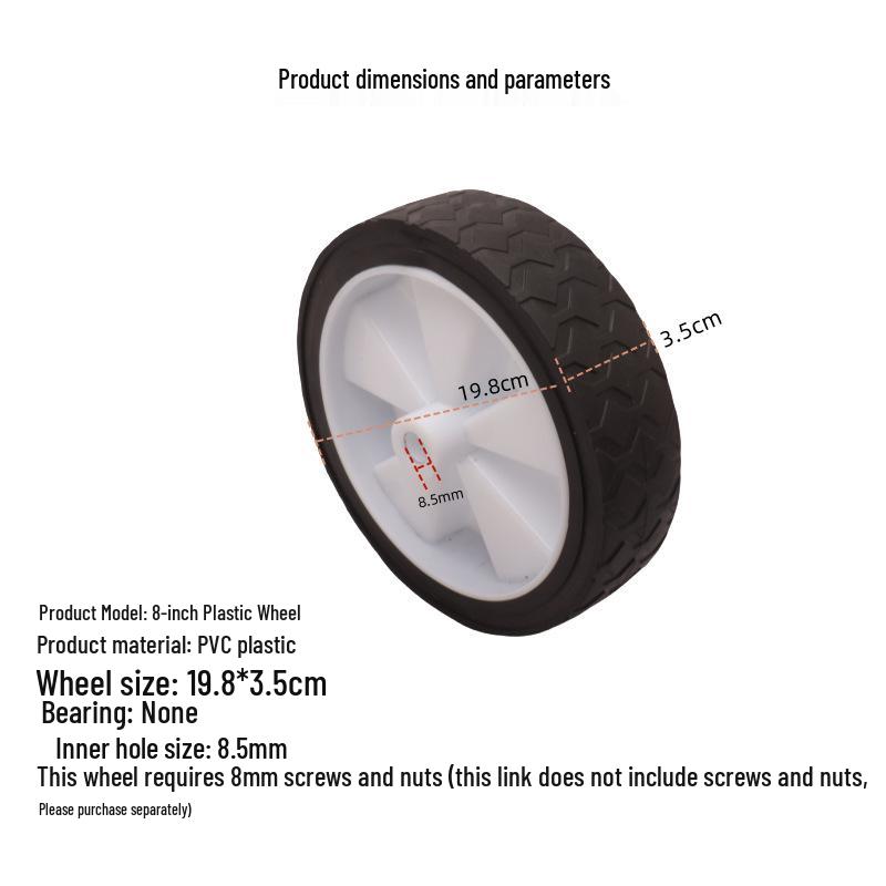 Camper Folding Car Wheels & Casters (5", 6", 8") - PVC Camping Car Accessories for Campsite