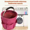 Portable Storage Basket Dirty Clothes Organizer with Side Pockets Handle Design Large Capacity Waterproof Laundry Basket