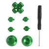 Game Controller Aluminum Alloy Buttons Thumb Stick Set Replacement Parts for PS4Green
