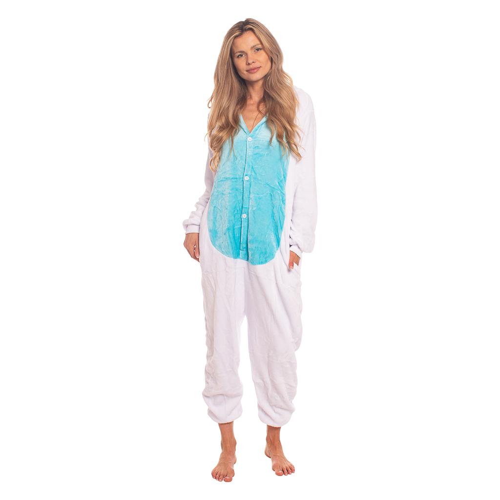Piżama damska kombinezon kigurumi onesie królik niebieski 145-155 cm s