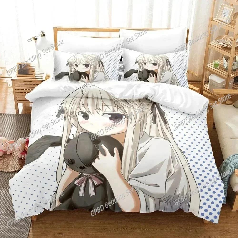 3D Печать Yosuga No Sora Касугано Комплект постельного белья Спальня Мягкие Современные покрывала Удобное Мягкое пододеяльник Удобный чехол для одеяла Наволочка