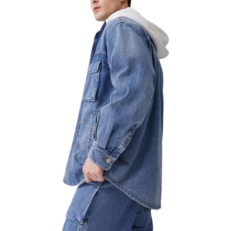 Levi's Джинсовая куртка мужская, выцветшая синяя 0017G-0000